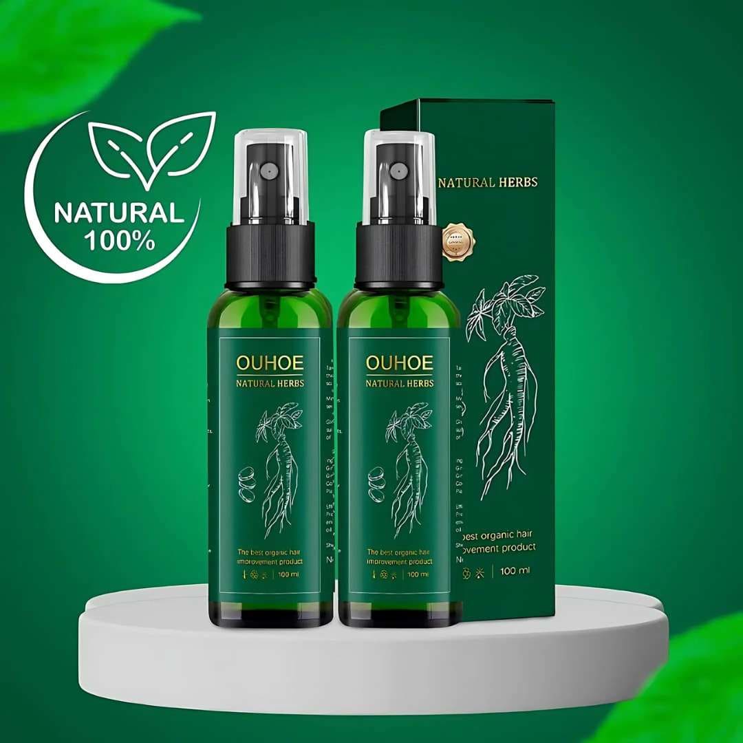 SPRAY OUHOE Acelera, fortalece y desarrolla el crecimiento del cabello en cualquier zona de tu cuerpo.