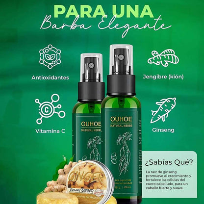 SPRAY OUHOE Acelera, fortalece y desarrolla el crecimiento del cabello en cualquier zona de tu cuerpo.